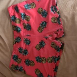 Pineapple pink athletic shorts